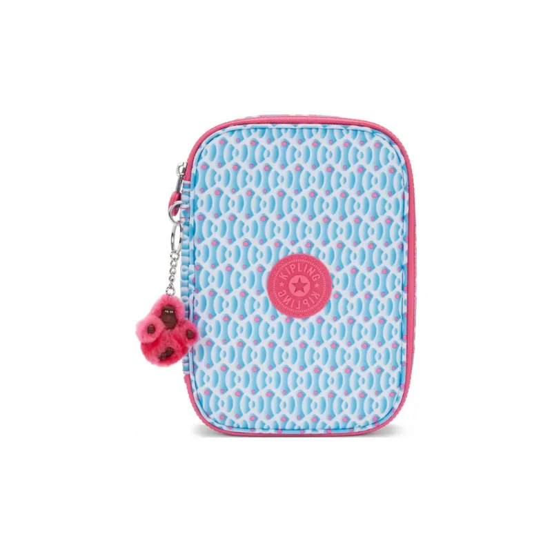Kipling Recycled Polyester Makeup Bag Women's Blue Pink-0