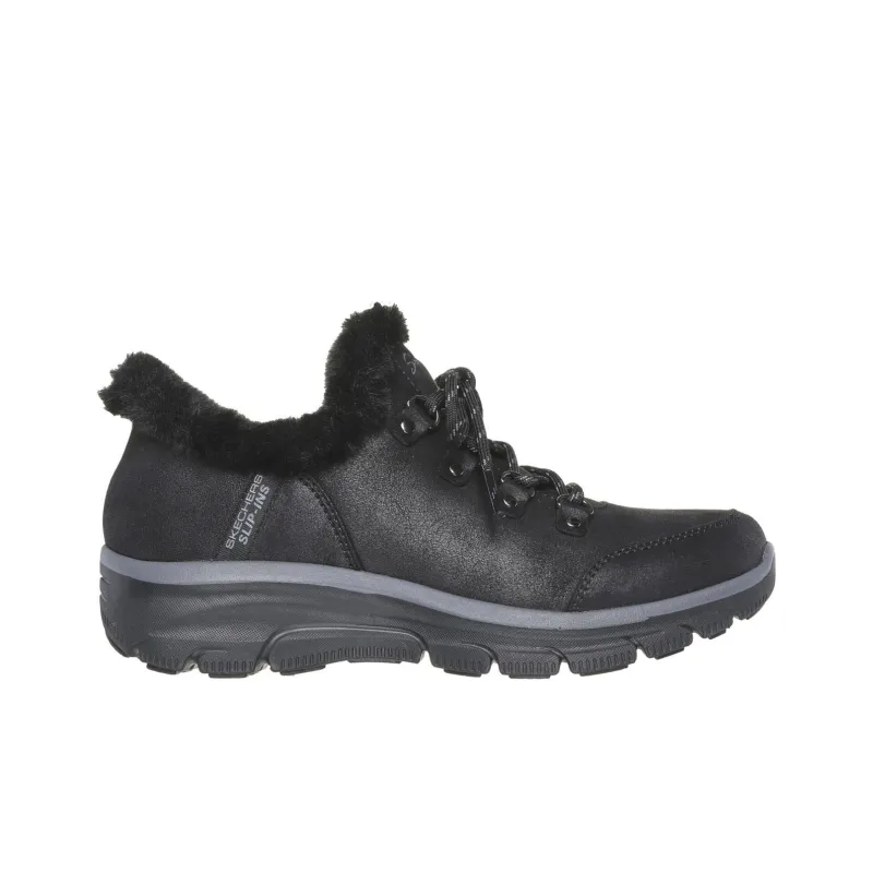 Skechers Slip Ins Anti Slip Wear Resistant Low Top Hiking Shoes Women's Black-1