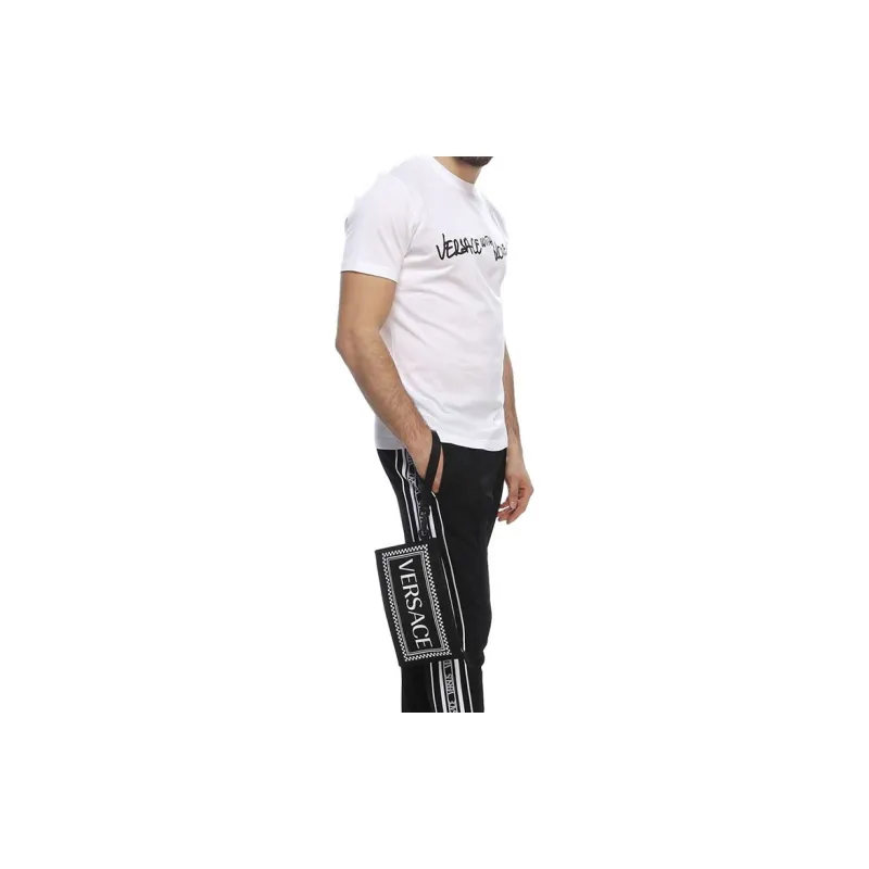 VERSACE Nylon Clutch Regular Men's Black-4