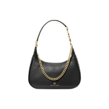 MICHAEL KORS Piper Litchi Grain Leather One Shoulder Handbags Small Size Women's Black
