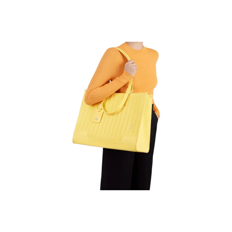 RIMOWA Never Still Grain Leather Tote Bag, Shopping Bag, Handbag Tubas Unisex Yellow-6