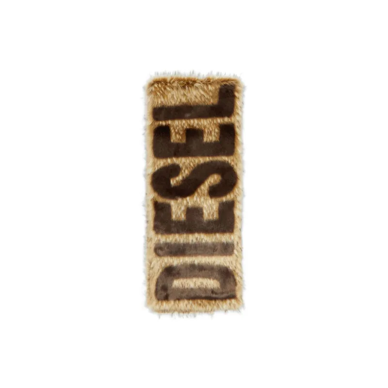 DIESEL S Aber Logo Faux fur Scarf-0