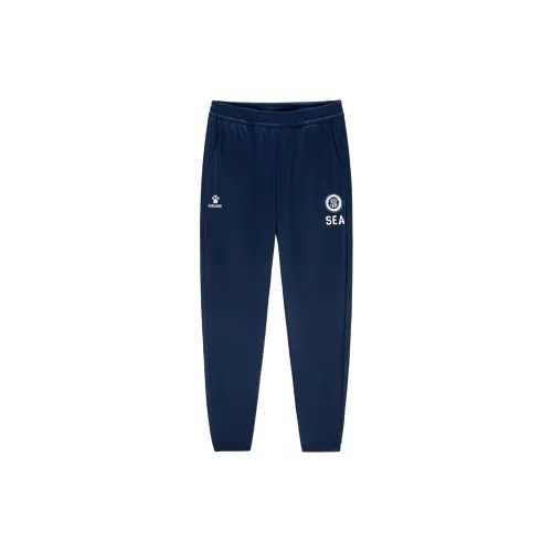 Wind And Sea X KELME Knitted Sweatpants Men Dark Blue