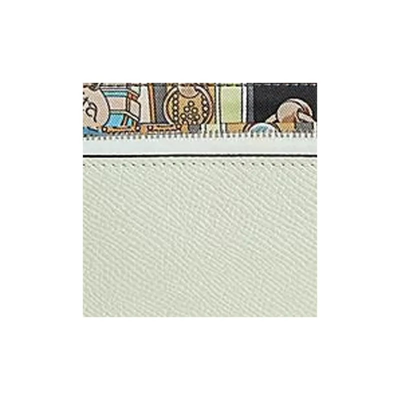 HERMES Silk'In Epsom Leather, And Barenia Calfskin Wallet Women's Sis Green & Meyer Gray & Paradise Blue-2