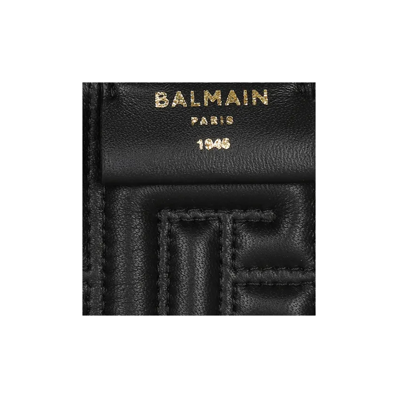 BALMAIN 1945 Lambskin Card Holder Women's Black-3