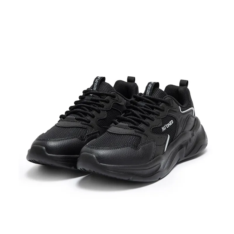 361° Croissant 2 Anti Slip Wear Resistant Low Top Casual Shoes Women's Black Gray-2