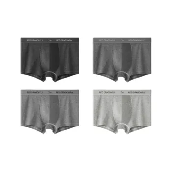 RED DRAGONFLY Cotton Panties Men's 4 Pack Gift Box Set