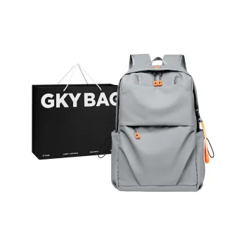 GKY Composite Cloth Backpack Regular Men's Light Gray/Dark Gray/Black