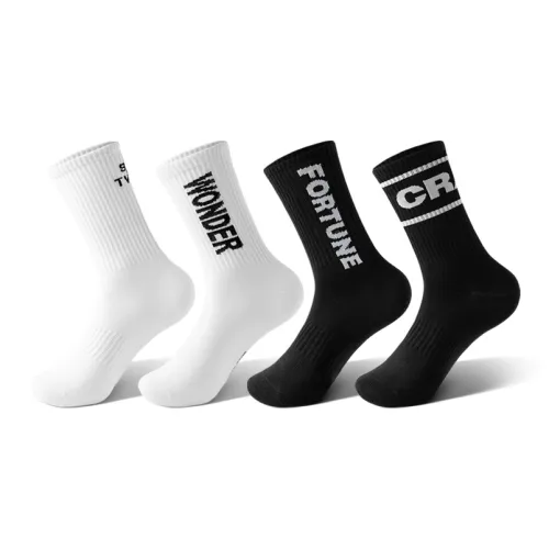 SHIWAJI Mid Calf Socks Men's 4 Pack