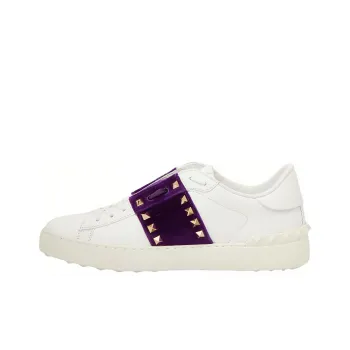Valentino GARAVANI Low Top Stylish Skateboarding Shoes Women's White Purple