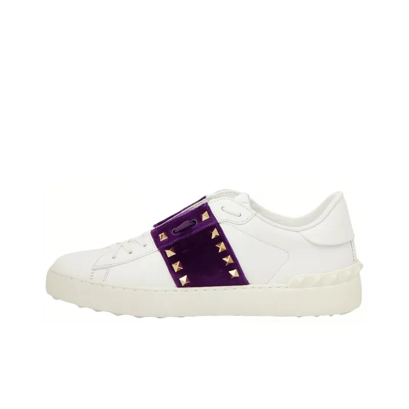 Valentino GARAVANI Low Top Stylish Skateboarding Shoes Women's White Purple-0