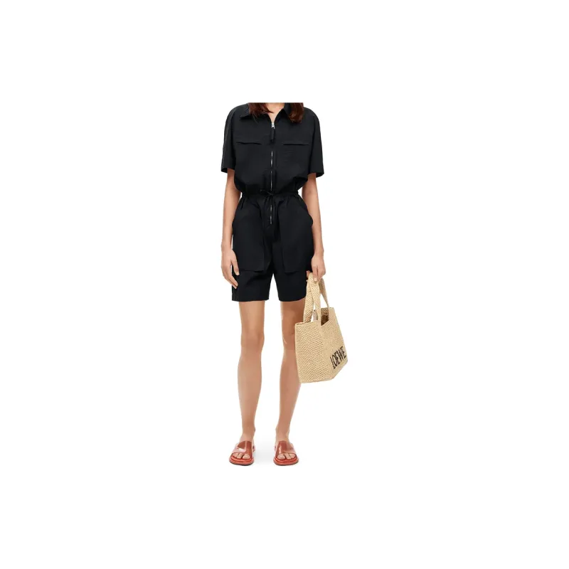 LOEWE Medium Font Tote In Raffia Natural-7