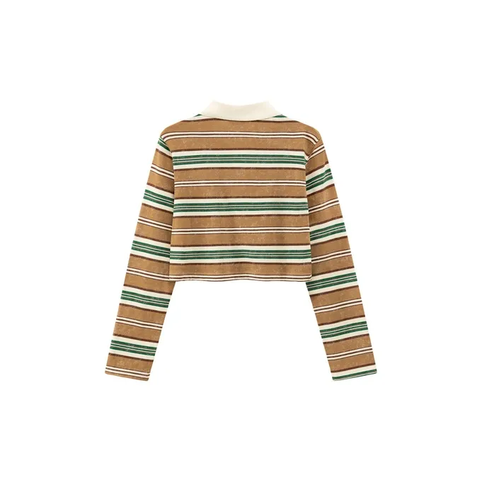 CHUU T Shirts Women's Coffee Stripes-1