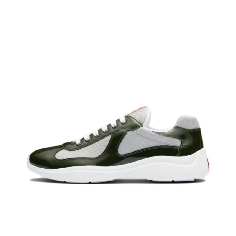 PRADA America's Cup Low-Top Casual Shoes Men's Silver Green-0
