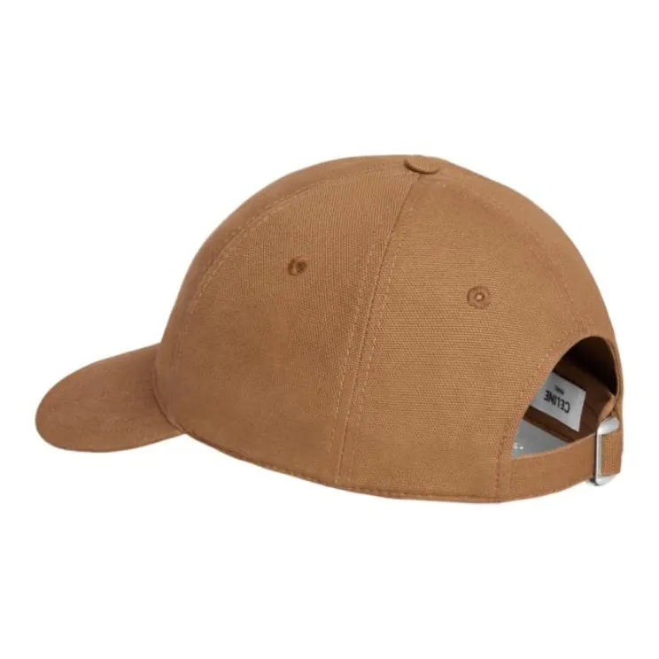 CELINE Cotton Baseball Caps Men's Light Brown-2