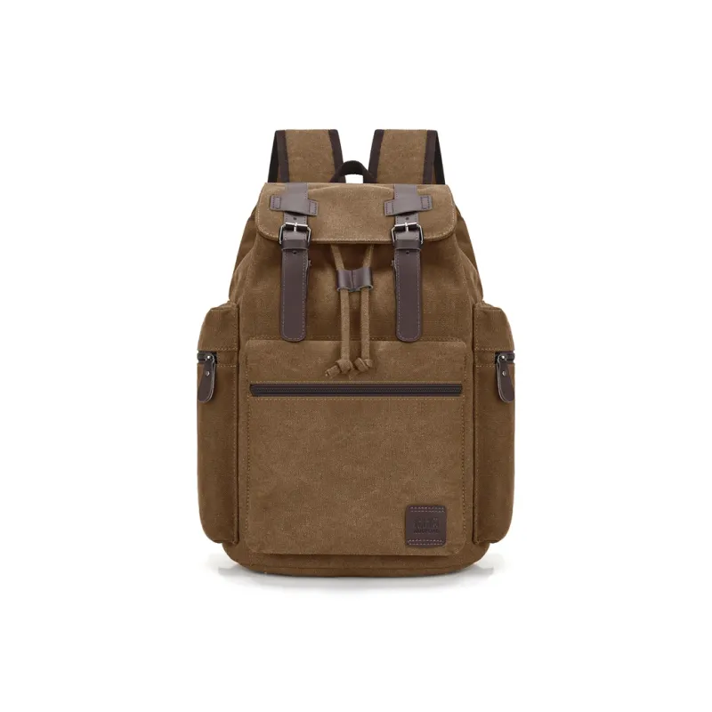 Deli Bear Canvas Backpack Regular Men's Gray/Black/Khaki/Coffee-11