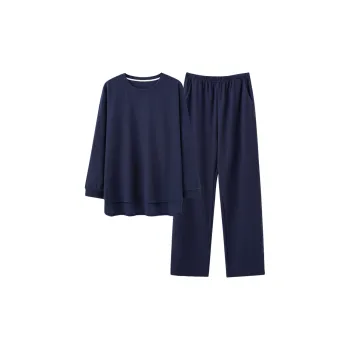 Qiao Ni Tong Pajama Set Men's Dark Blue