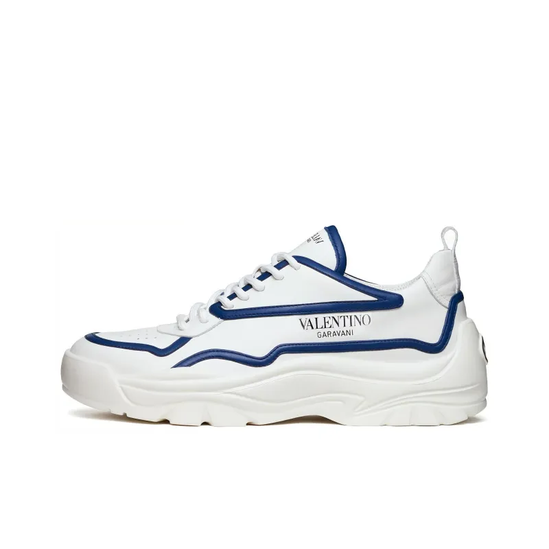 Valentino Gumboy Cushioning Anti-Slip And Wear-Resistant Low-Top Casual Shoes Men's White Blue-0