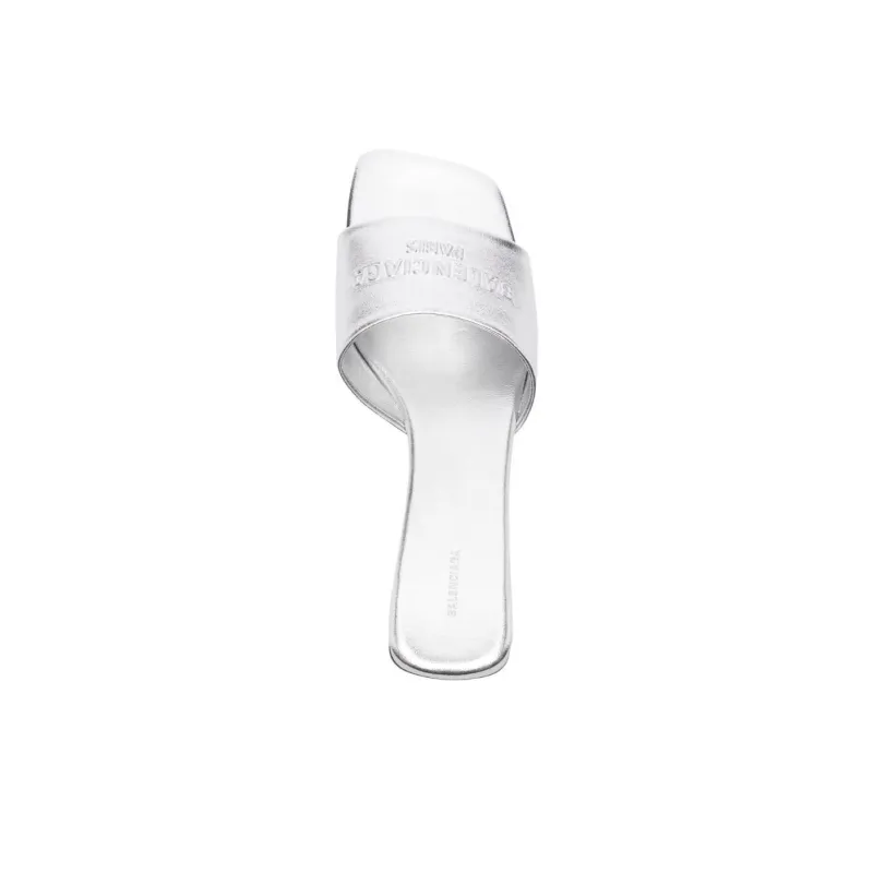 Balenciaga DUTY FREE Slide Slippers Women's Silver-4