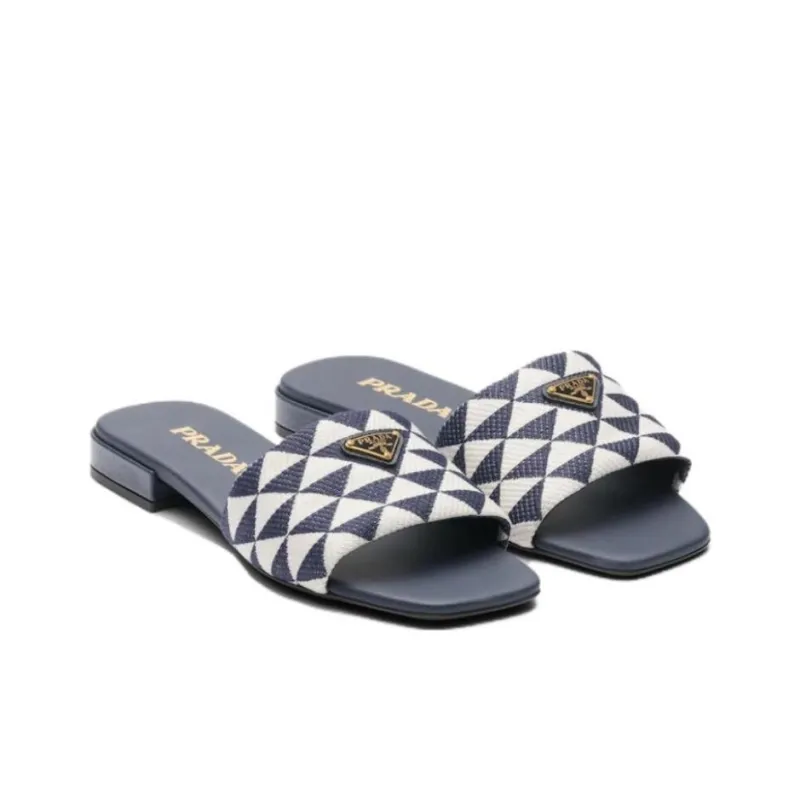 PRADA Geometric Logo-plaque Slides-3