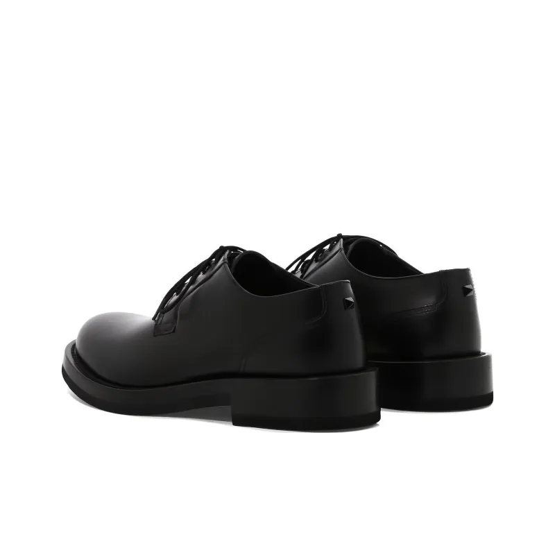 Valentino ROCKSTUD Dress Shoes Men's Black-3