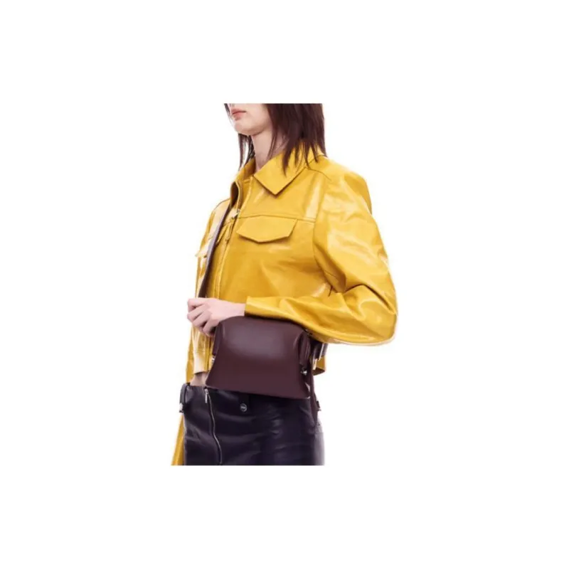OSOI PECAN BROT Leather Shoulder Bag, Crossbody Bag Regular Women's Brown-3
