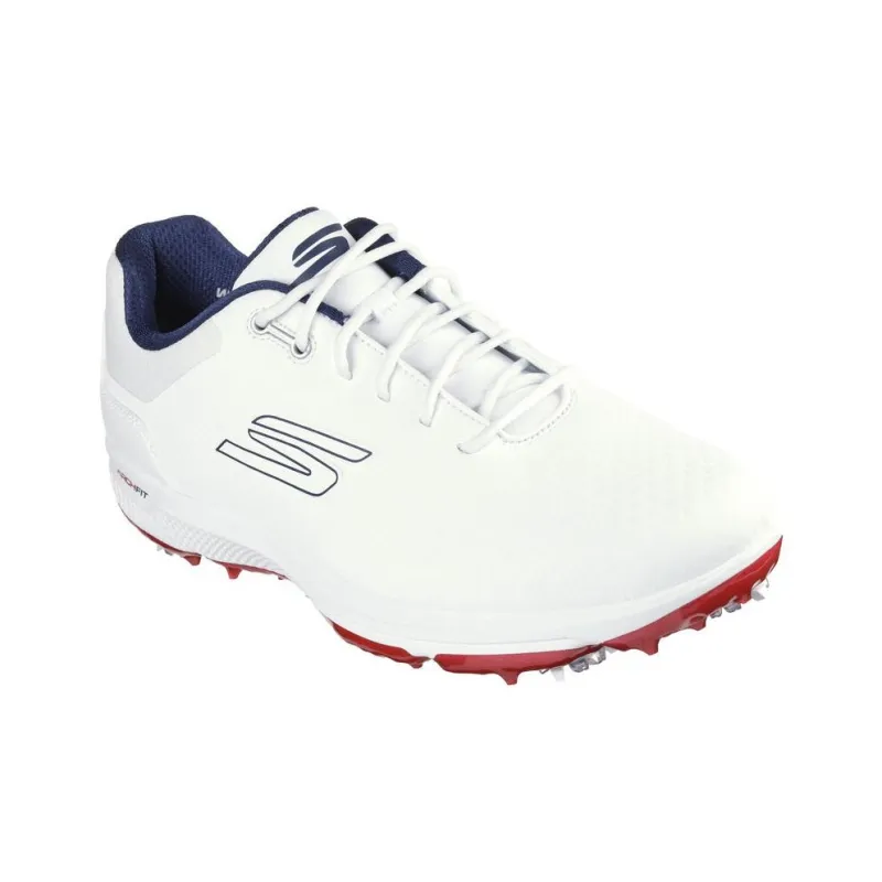 Skechers Abrasion Resistant Breathable Low Top Golf Shoes Men's White Blue-2