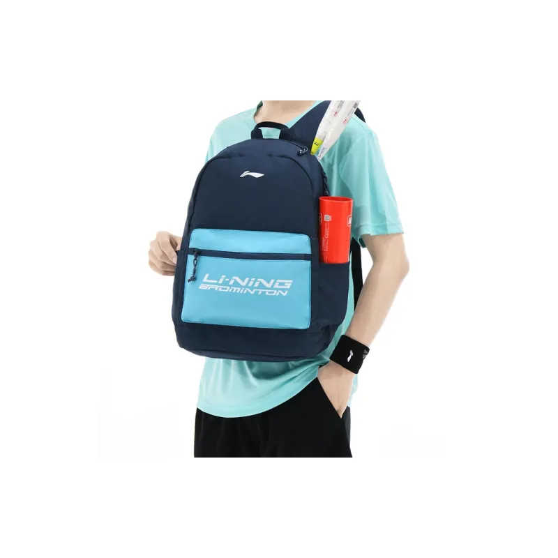 LiNing Fabric Hiking Bag Backpack Regular Unisex Blue-4