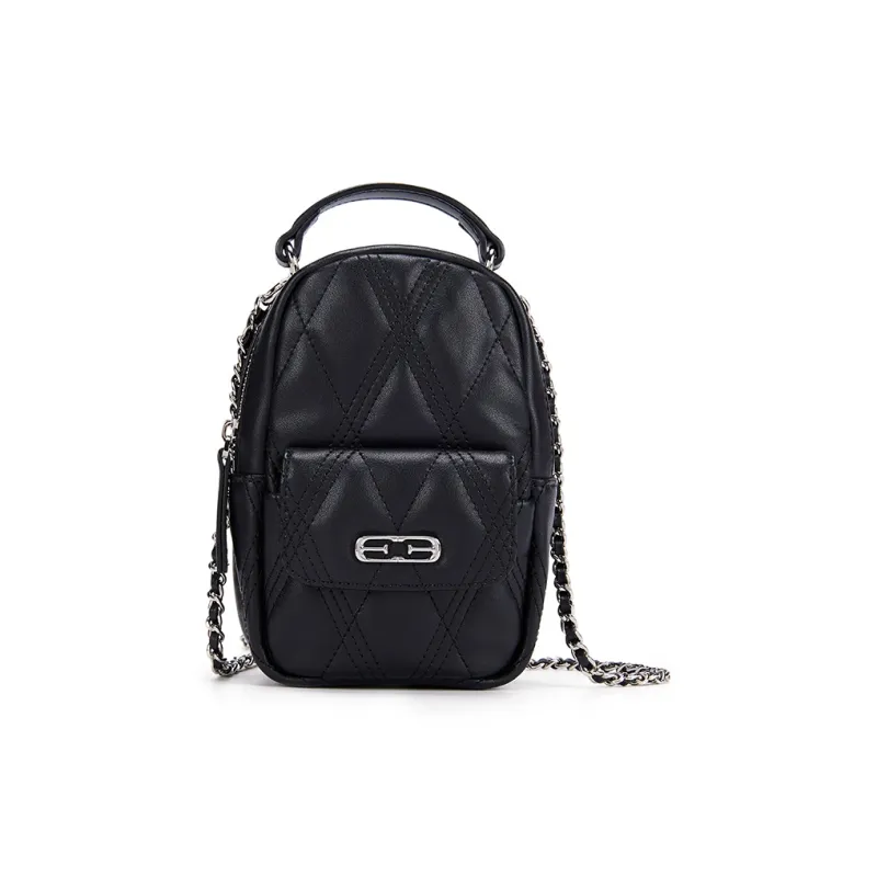 ELLE Cow Leather Shoulder Bag Backpack Women's Multicolor-4