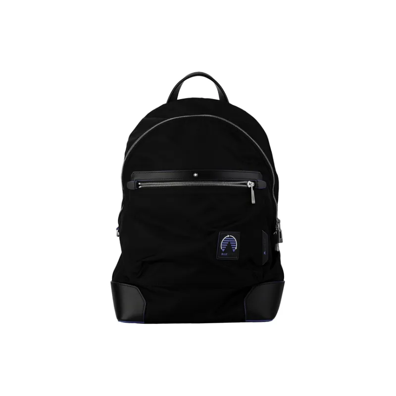 MONTBLANC Leather Backpack Medium Size Men's Black-1
