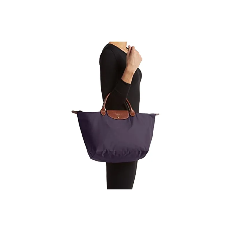 LONGCHAMP Le Pliage Fabric Dumpling Bag Handbag Shoulder Bag Small Size Women's Berry Purple-4