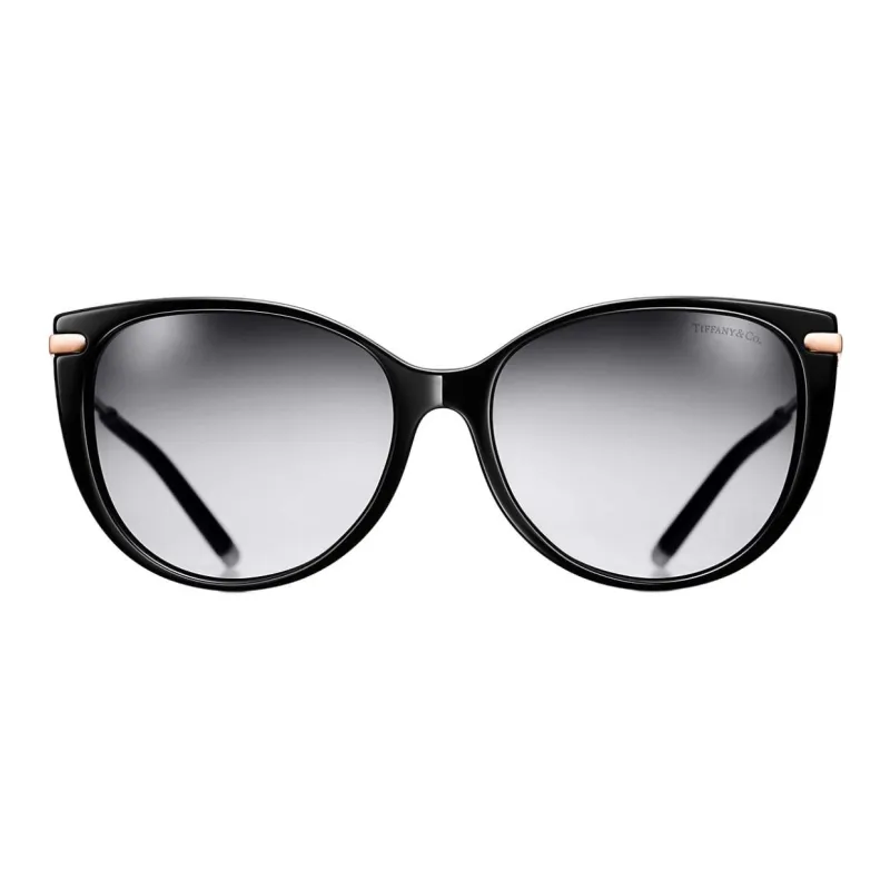 TIFFANY & CO. Oval Sunglasses Unisex Black-1
