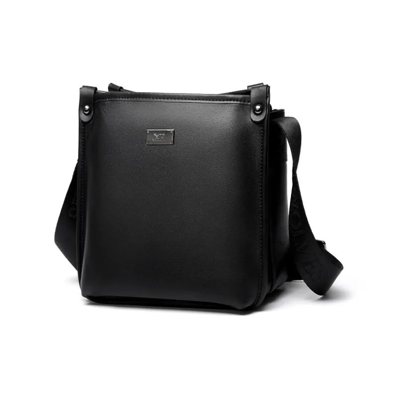 SEPTWOLVES Cow Leather Crossbody Bag Messenger Bag QPL Regular Men's Black-1