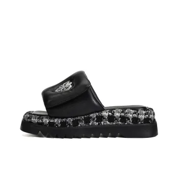 UanDi Slip Resistant Abrasion Resistant Slide Slippers Women's Black