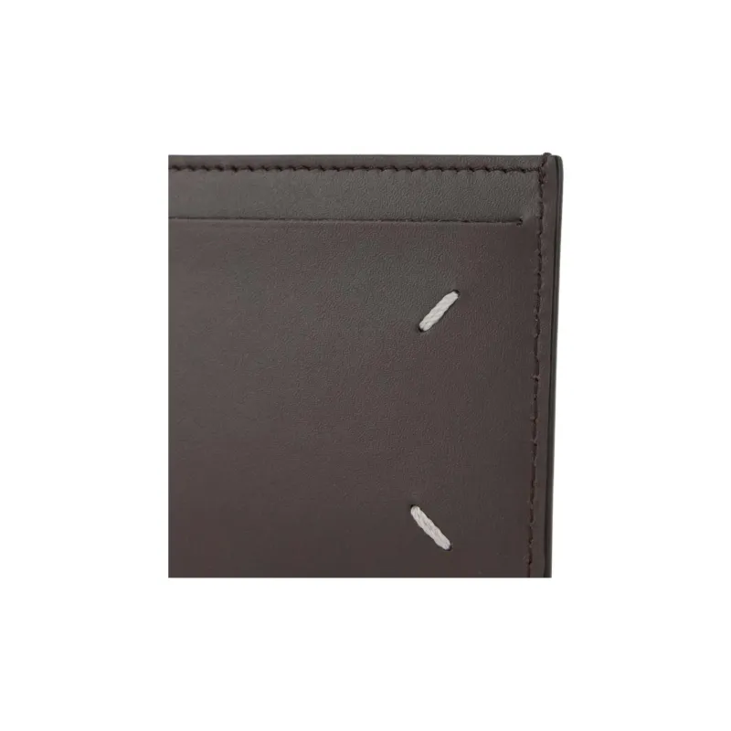 Maison Margiela Leather Card Holder Women's Gray-5