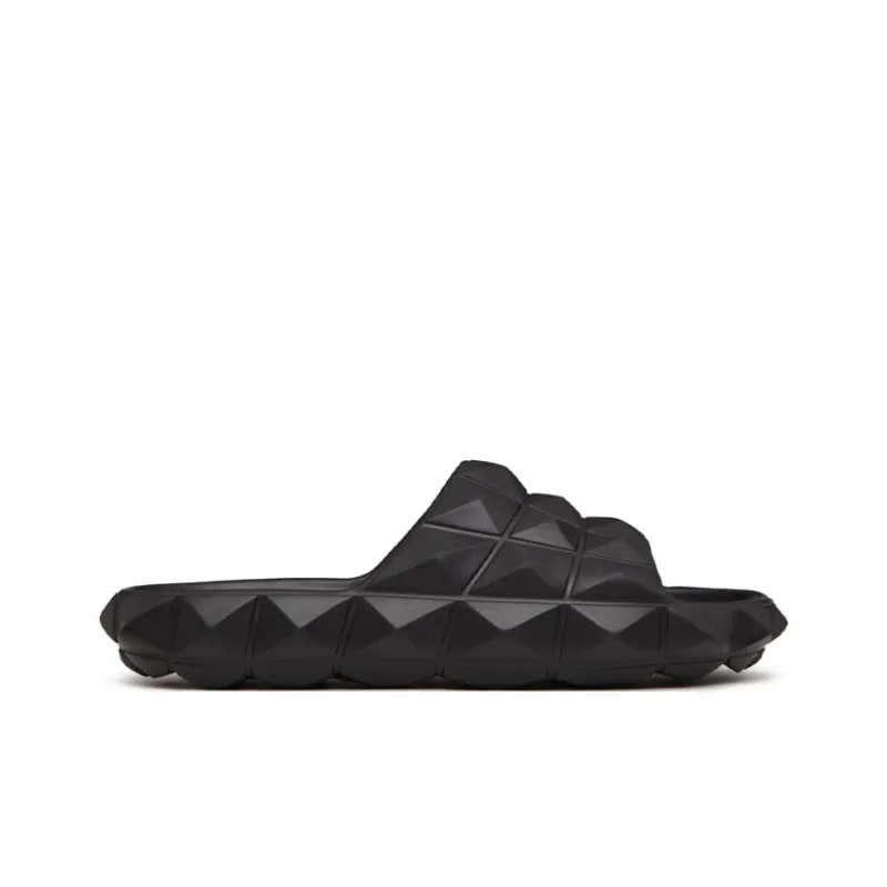 Valentino Roman Stud Turtle Slide 'Nero'-1