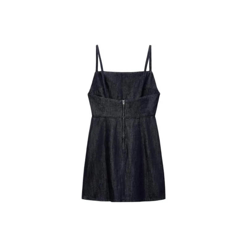 ZARA Trf Slip Dresses Women's Blue-1