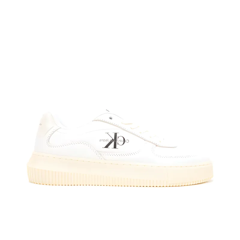 CKJ CALVIN KLEIN JEANS Jeans Low-Top Skateboard Shoes Women's Ecru-1