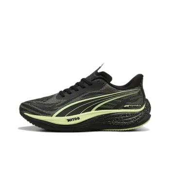 PUMA Velocity Nitro 3 Anti Slip Wear Resistant Low Top Casual Running Shoes Men's Black Yellow