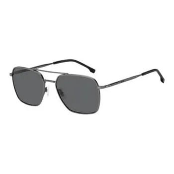 HUGO BOSS Metal Aviator Sunglasses Men's Gray
