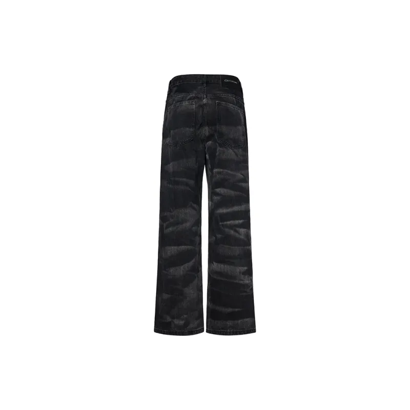 GTRG Jeans Unisex Black Zebra Print-1