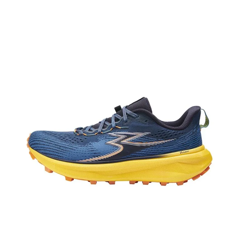 361° Anti-Slip Wear-Resistant Low-Top Trail Running Running Shoes Men's Orange Blue-0