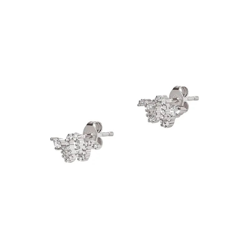 EMPORIO ARMANI 925 Sterling Silver Stud Earrings Women's Silver-0
