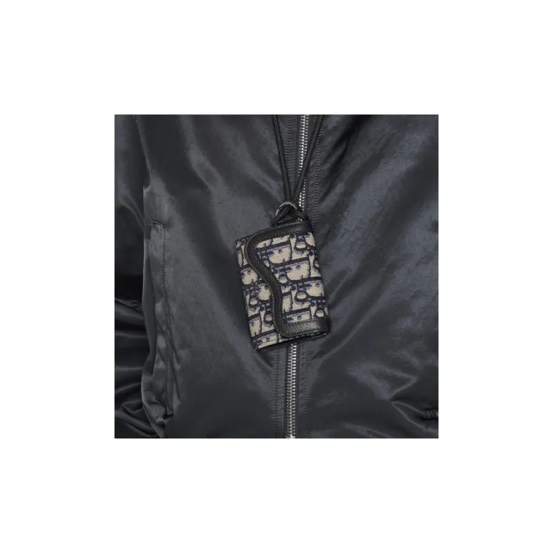 DIOR Saddle Fabric With Leather Saddle Bag Shoulder Bag Crossbody Bag With Clip Closure Regular Men's Beige And Black-7