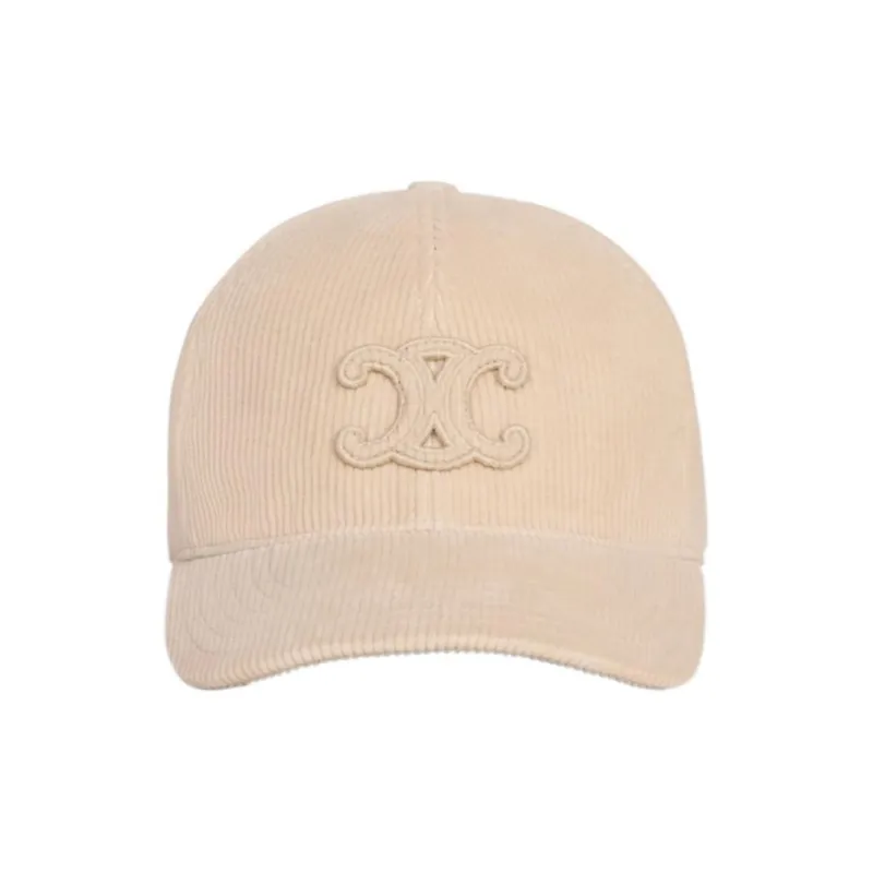 CELINE Triomphe Baseball Cap In Corduroy-1