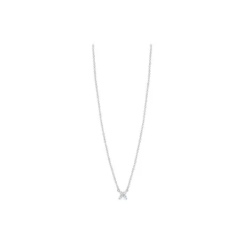 TIFFANY & CO. Diamond Platinum Necklaces Women's Silver