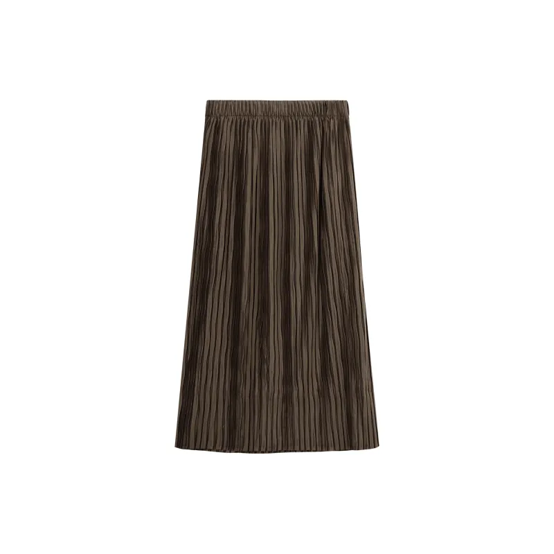 THE SEA LIFE Casual Long Skirt Women's Tea Brown-1