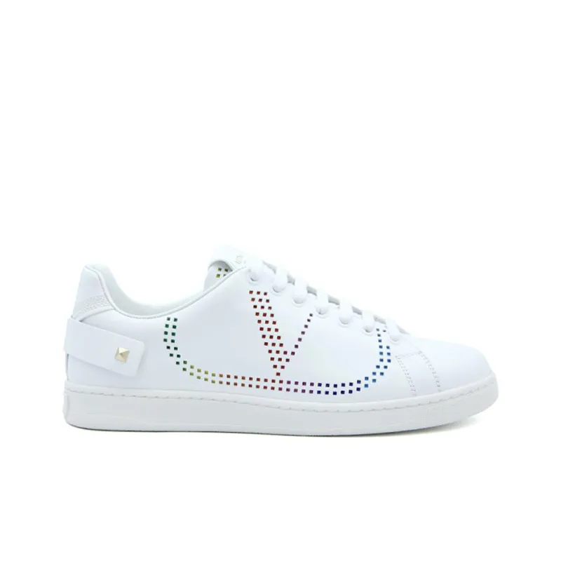 Valentino Backnet Low Top Skateboard Shoes Men's Nude-1