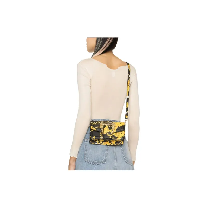 VERSACE JEANS COUTURE Logo Buckle Detailed Crossbody Bag-3