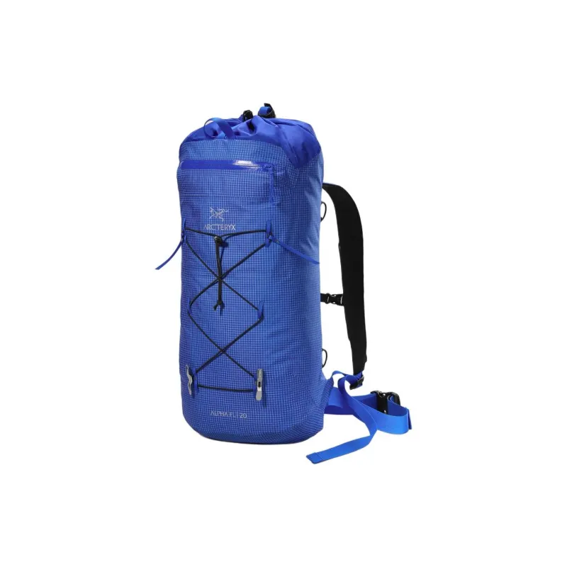 Arcteryx ALPHA Nylon Fabric Patchwork Outdoor Hiking Bag Backpacks Regular Unisex Vivid Blue-1